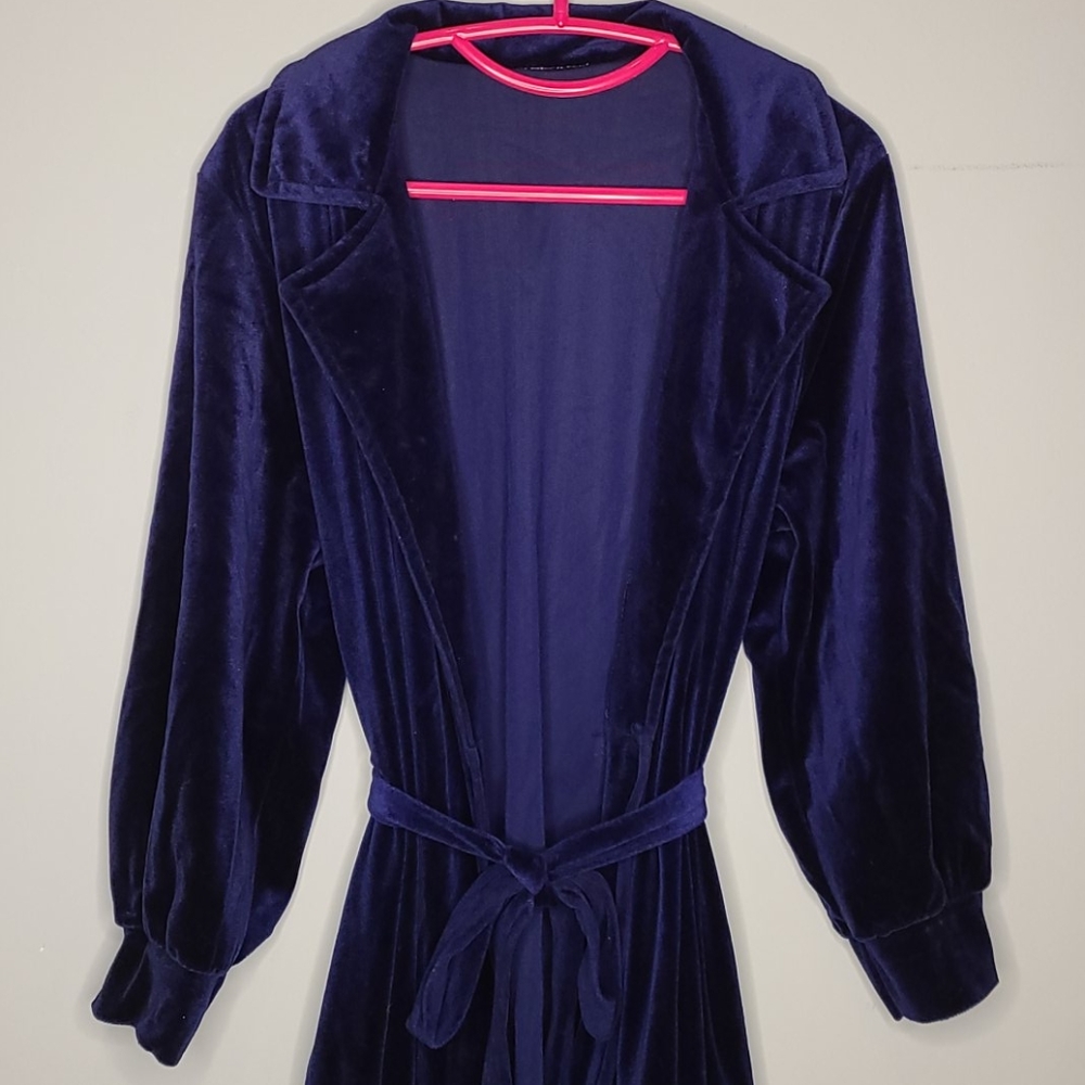 Vintage Blue Velvet Robe